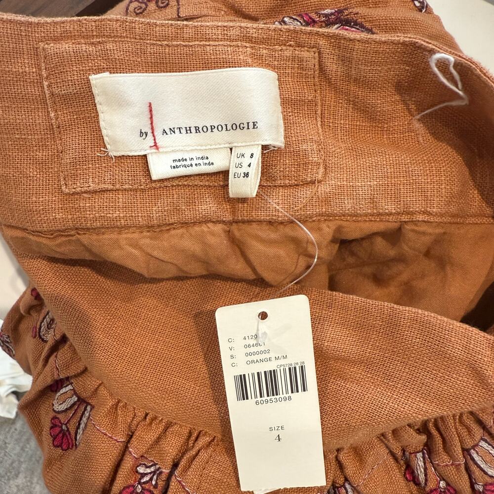 NWT ANTHROPOLOGIE Meghan Embroidered Mini Skirt Sz. 4 - Picture 5 of 6
